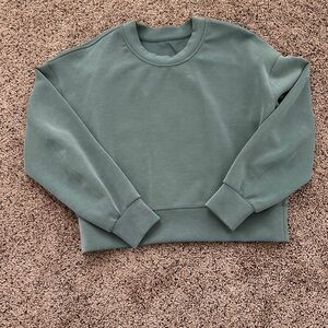 Green Lululemon Softstreme Perfectly Oversized Cropped Crew